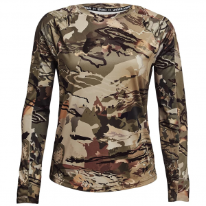 Under Armour Women's Iso-Chill Brushline LS Shirt UA Forest AS Camo/Blk