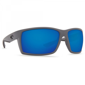 Costa Reefton Matte Gray Frame Sunglasses w/Blue Mirror 580G Lenses 06S9007-90073364 - Open Box Like New UA2876