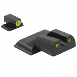 Meprolight Hyper-Bright S&W M&P Shield Yellow Ring/Green Fixed Pistol Sight Set 417703121