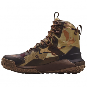 Under Armour Whitetail HOVR Dawn Waterproof Unisex Boots UA Forest All-Season Camo/Maverick Brown Size