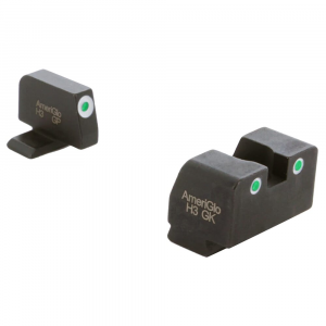 Ameriglo Optic Compatible Green Tritium 3-Dot Sight Set w/White Outlines T Suppressor Sight Set for Sig Most SG-181