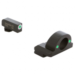 Ameriglo Ghost Ring Green Tritium w/White Outline Front, Green Tritium Rear Night Sight for Glock 20,21,29-32,36,40,41 GL-126