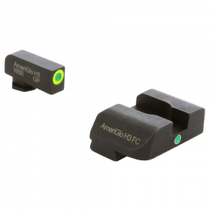 Ameriglo i-Dot Green Tritium w/LumiGreen Outline Front, Green Single Dot Rear Night Sight Sight for Glock 20,21,29-32,36,40,41 GL-303