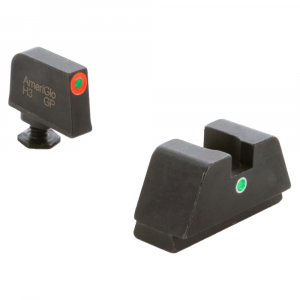 Ameriglo Optic Compatible XLT Grn Trit w/Orange Outline Front, Single Dot Grn Trit Rear .315