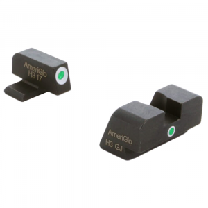 Ameriglo i-Dot Green Tritium w/White Outline Front, Green Single Dot Rear Night Sight Sight for Springfield XD XD Models XD-101