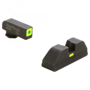 Ameriglo CAP Green Tritium LumiGreen Sq Outline Front, LumiGreen Line Non-Trit Rear Sight Set for Glock Gen5 9/40 GL-5614