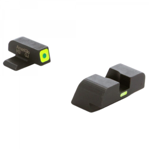 Ameriglo CAP Green Tritium LumiGreen Sq Outline Front, LumiGreen Line Non-Trit Rear Sight Set for Sig (#8 Front/#8 Rear) SG-614
