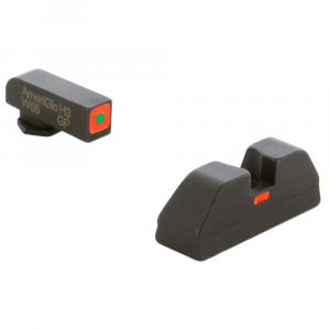 Ameriglo CAP Green Tritium Orange Sq Outline Front, Orange Line Non-Trit Rear Sight Set for Glock 20,21,29-32,36,40,41 GL-617