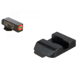 Ameriglo Protector Green Tritium w/Orange Outline Front, Black Serrated Rear Sight Set for Glock Gen 1-4 17,19,22-24,26,27,33-35,37-39 GL-433
