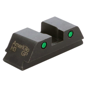 Ameriglo Classic Green Tritium 2-Dot w/Black Outlines .256
