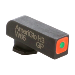Ameriglo ProGlo Green Tritium Orange Sq Outline .165
