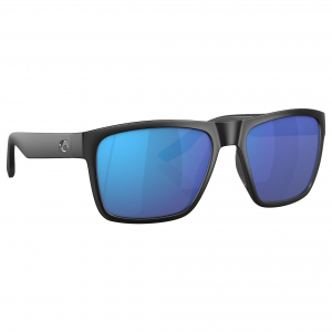 Costa Paunch XL Matte Black Frame Sunglasses w/Blue Mirror 580G Lenses 06S9050-90500159