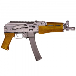 Kalashnikov USA KP-9AW TEN 9mm 9.33" Bbl Semi-Auto Amber Wood Edition Pistol w/(2) 10rd Mags KP-9AW-TEN