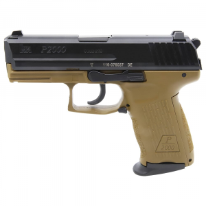 HK P2000 V3 9mm DA/SA NMS FDE CA Compliant Pistol w/(2) 10rd Mags 81000288