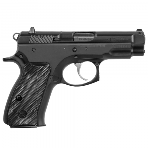 CZ-USA 75 Compact 9mm 10rd Blk Handgun w/Polycoat Steel, Fixed Sights, Manual Safety, Blk Plastic Grips 01190