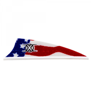 Bohning X Vane 1.5" Shield Cut American Flag 1000pk 10773AF15