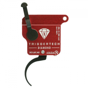TriggerTech Rem 700 Clone Diamond Pro Curved Clean Blk/Red Single Stage Trigger R70-SRB-02-TNP
