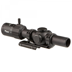 Sig Sauer Tango MSR 1-6x24mm Illuminated MSR-BDC6 SFP Black Riflescope w/Alpha-MSR Cantilevered Black Mount SOT61000