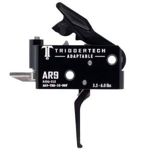 TriggerTech AR-9 Two Stage Adaptable Flat Black 3.5-6.0 lbs Trigger AR9-TBB-36-NNF