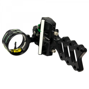 AXCEL Archery AccuHunter Slider 41mm Scope w/"T" Non-Dampened Single-Pin .019 Red Fiber Black Bow Sight ACHN-N119-4RB