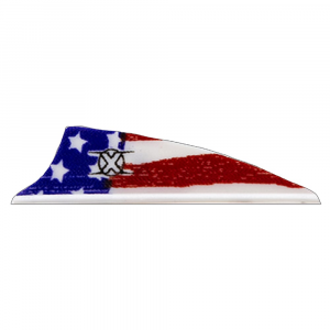 Bohning X Vane 1.75" Shield Cut American Flag 100pk 10772AF175