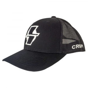 Crispi Black w/White Logo Snapback Hat Hat-Black-White-Logo
