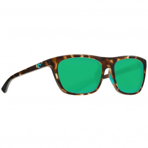 Costa Cheeca Matte Shadow Tortoise Frame Sunglasses w/Green Mirror 580G Lenses 06S9005-90051457