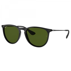 Ray-Ban Erika Polished Black Sunglasses w/G-15 Green Polarized Lenses 0RB4171-601/2P-54