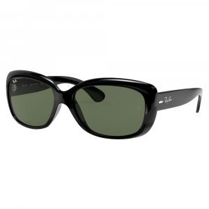 Ray-Ban Jackie Ohh Polished Black Sunglasses w/G-15 Green Lenses 0RB4101-601-58