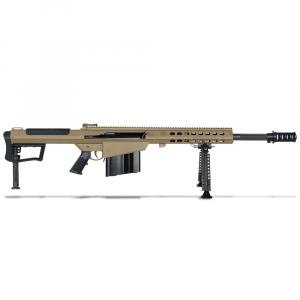 Barrett M107A1 .50 BMG Semi-Auto FDE Rifle w/ Hydraulic Buffer System and Black 20" Fluted Bbl 18066 - Barrett