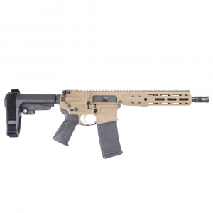 LWRC ICDI M-LOK Direct Impingement .300 Blackout 10.5" 1:7" 1/2x28 Bbl FDE Pistol w/SBA3 Brace ICDIP3CK10MLSBA3 - Lwrc International