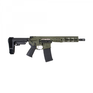 LWRC ICDI M-LOK Direct Impingement .300 Blackout 10.5" 1:7" 1/2x28 Bbl OD Green Pistol w/SBA3 Brace ICDIP3ODG10MLSBA3 - Lwrc International