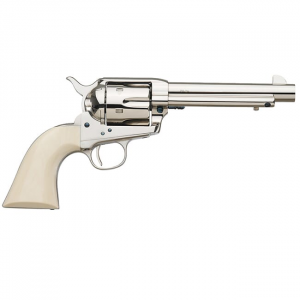 Uberti 1873 Cattleman Cody NM Nickel, Ivory Style Grip 5" .45 Colt. MPN 356115 - Uberti