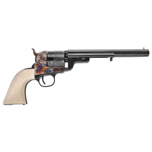 Uberti Outlaws & Lawmen "Wild Bill" .38 Spl 7.5" 1851 Navy Conversion Blued, C/H, Ivory Grip Revolver 356717 - Uberti