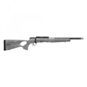 Savage Arms B17 Timberlite Thumbhole .17 HMR 18" 1:9" 1/2x28 Bbl Gray w/Black Spiderweb BA Rifle w/(1) 10rd Mag 70818 - Savage Arms