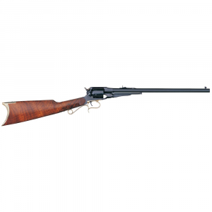 Uberti 1858 New Army Target Carbine .44 Cal 18" Bbl Blue Steel Frame Brass T/G & Buttplate 6rd Black Powder Revolver 341200 - Uberti