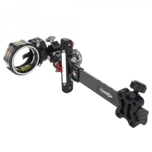 AXCEL Archery LANDSLYDE Carbon Pro Slider w/AccuStat II Scope Micro 3-Pins .019 Fiber Black Bow Sight ALND-C319-4BK