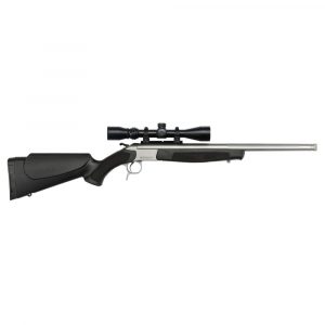 CVA Scoped Scout TD .350 Legend 20" 1:16" 5/8x24" Bbl Stainless/Black Take-Down Single Shot Rifle w/3-9x40 KONUSPRO & Case CR4817SSC - Cva Ffl