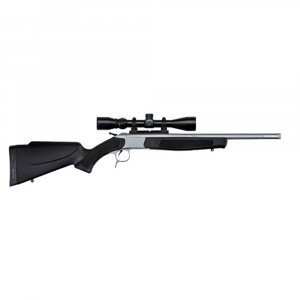 CVA Scoped Scout TD Compact .350 Legend 20" 1:16" 5/8x24" Bbl Stainless/Black Take-Down Single Shot Rifle w/3-9x40 KONUSPRO & Case CR4821SSC - Cva Ffl