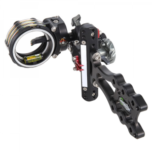 AXCEL Archery LANDSLYDE Slider Non-Dampened w/AccuStat II Scope Micro 3-Pins .019 Fiber Black Bow Sight ALND-N319-4BK - Axcel Archery