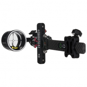 AXCEL LANDSLYDE Plus Carbon Pro Slider w/AVX-41 Scope, "T", Rheostat Cover, Torque Ind., Crosshair 1-Pin .019 Grn Fiber Blk Bow Sight ALNP-C119-4GB - Axcel Archery