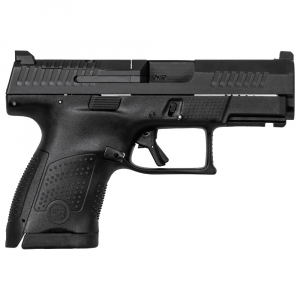 CZ-USA P-10 S Optic-Ready 9mm 10rd Blk Handgun w/Polymer Frame, Nitride Slide, Fixed Sights, 3 Back Straps, Rev Mag Catch 01568