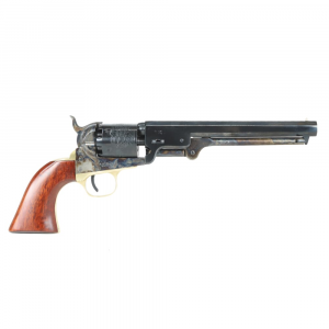 Uberti 1851 Navy London Steel .36 Cal 7.5" Bbl 6rd C/H Frame Brass B/S & T/G Black Powder Revolver 340050 - Uberti