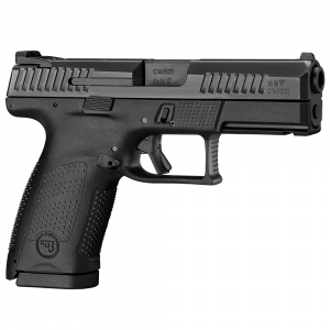 CZ-USA P-10 C 9mm 15rd Blk Handgun w/Polymer Frame, Nitride Slide, Fixed Sights, 3 Back Straps, Rev Mag Catch 91531