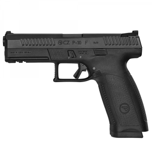 CZ-USA P-10 F 9mm 19rd Blk Handgun w/Polymer Frame, Nitride Slide, Fixed Sights, 3 Back Straps, Rev Mag Catch 91540