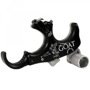 T.R.U. Ball Archery GOAT 3 or 4 Finger (Ergo Adj Finger Pieces) Black/QuickSilver Large Release TGOT-BKQS-L - T.R.U. Ball Archery