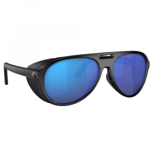 Costa Grand Catalina Matte Black Frame Sunglasses w/Blue Mirror 580G Lenses 06S9117-91170159