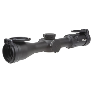 Sig Sauer WHISKEY4 3-12x44mm Quadplex 1/4MOA SFP Riflescope w/Low Profile Capped Turrets SOW43003