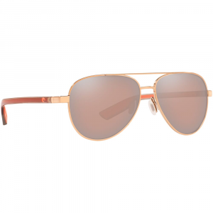 Costa Peli Shiny Rose Gold Sunglasses w/Copper Silver Mirror 580P Lenses 06S4002-40022157