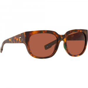 Costa Waterwoman Shiny Palm Tortoise Frame Sunglasses w/Copper 580P Lenses 06S9019-90190455